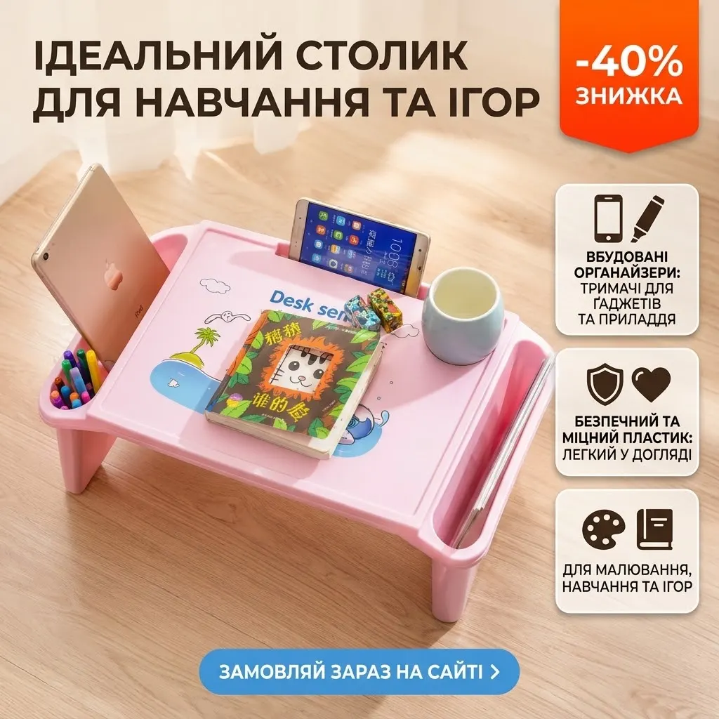 Дитячий столик-органайзер